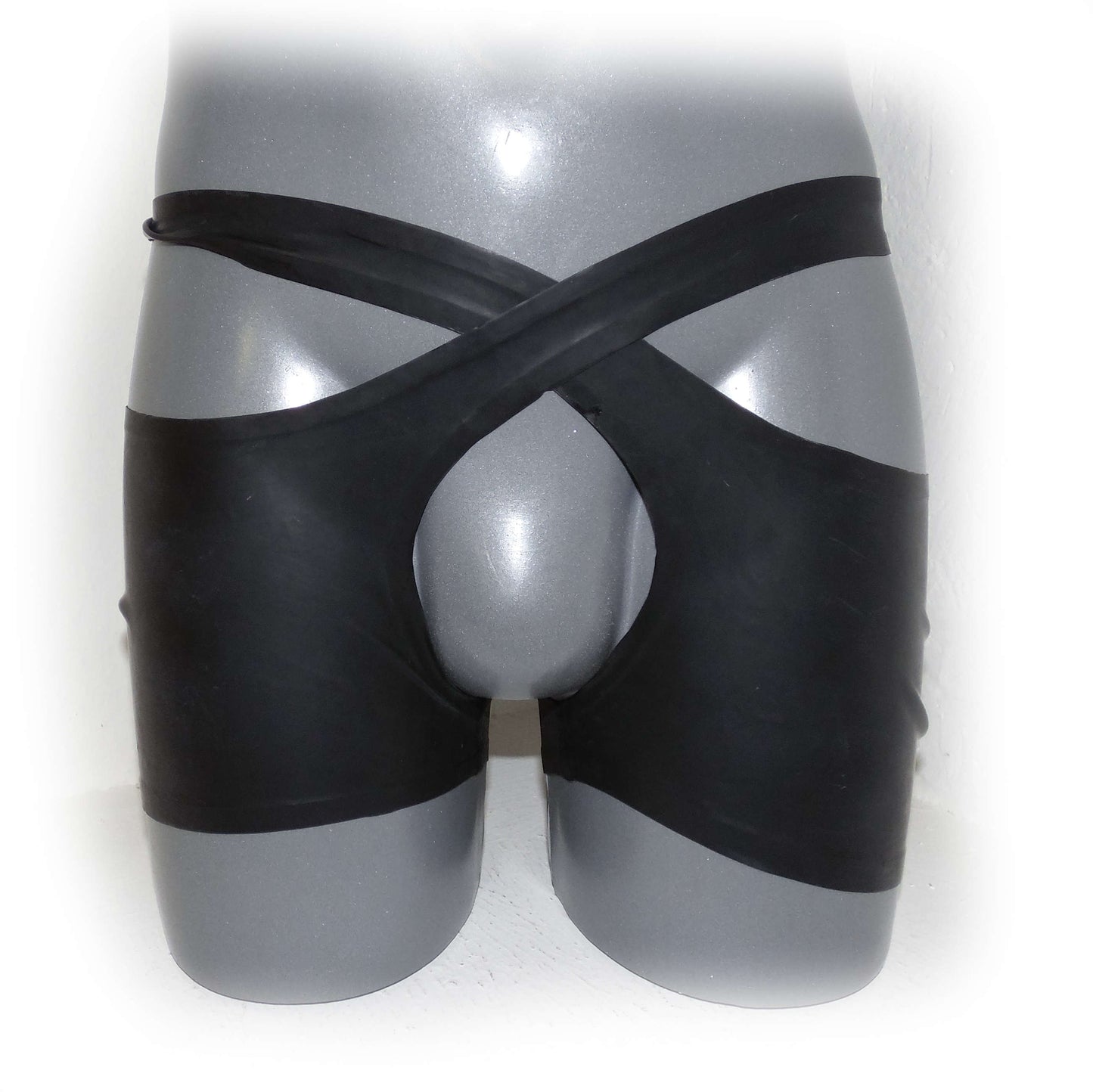 Latex Shorts open cortch in transparent Look Pair