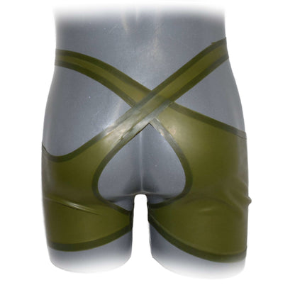 Latex Shorts open cortch in transparent Look Pair