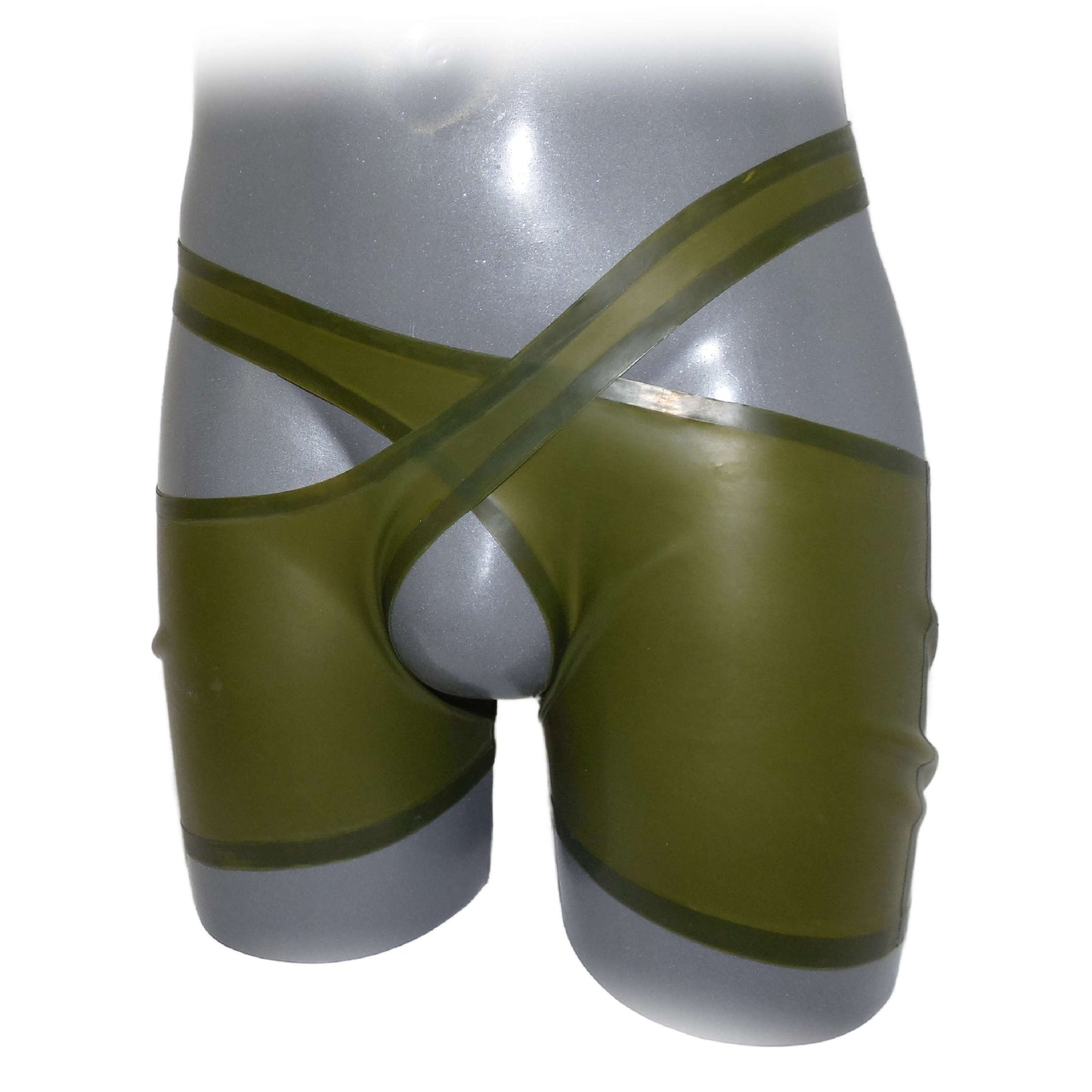 Latex Shorts open cortch in transparent Look Pair