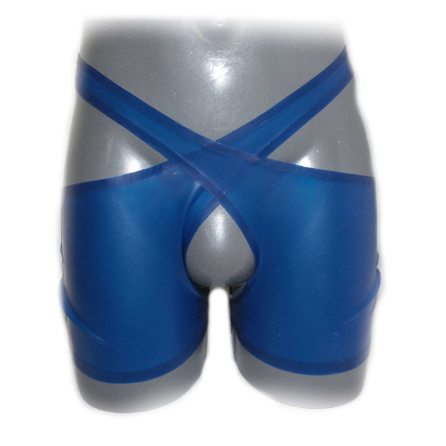 Latex Shorts open cortch in transparent Look Pair