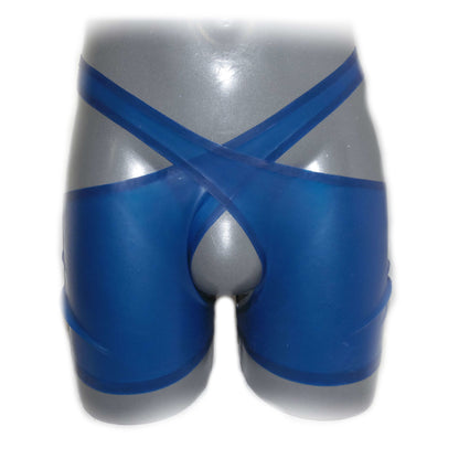 Latex Shorts open cortch in transparent Look Pair