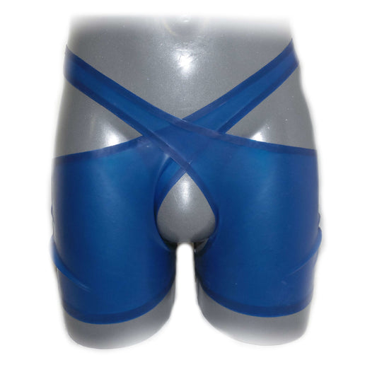 Latex Shorts open cortch in transparent Look Pair