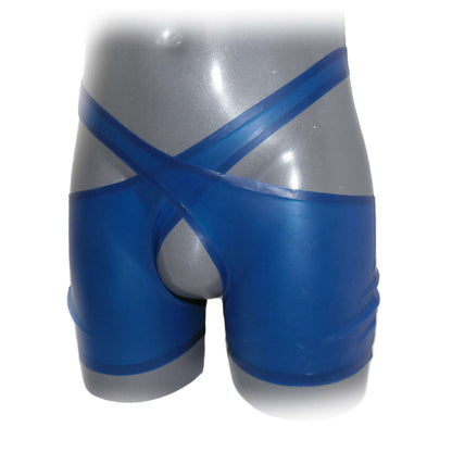 Latex Shorts open cortch in transparent Look Pair