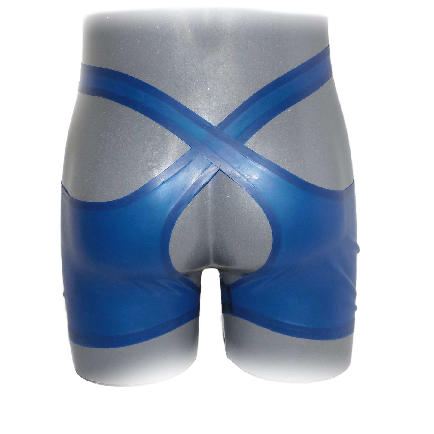 Latex Shorts open cortch in transparent Look Pair