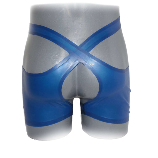 Latex Shorts open cortch in transparent Look Pair
