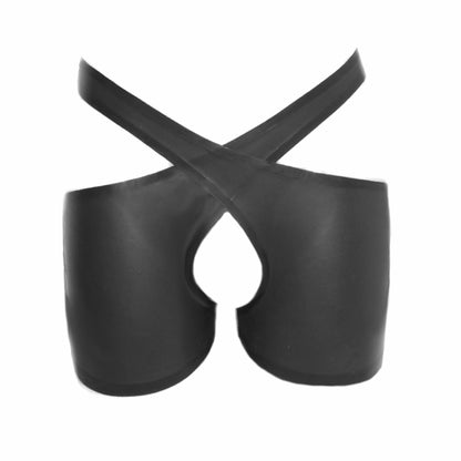 Latex Shorts open cortch in transparent Look Pair