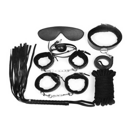 Black Leather Bondage Adult SM Set