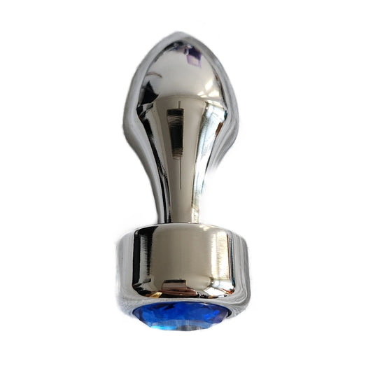 Analplug aus Silberfarbenen Edelstahl mit Schmuckstein