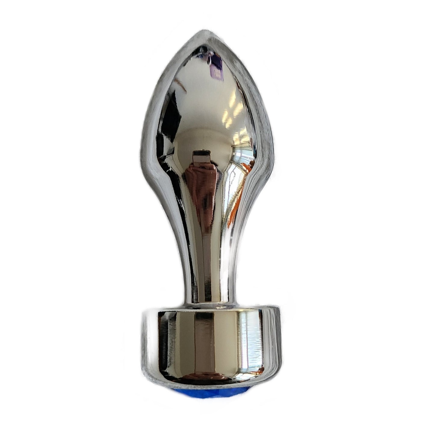 Analplug aus Silberfarbenen Edelstahl mit Schmuckstein