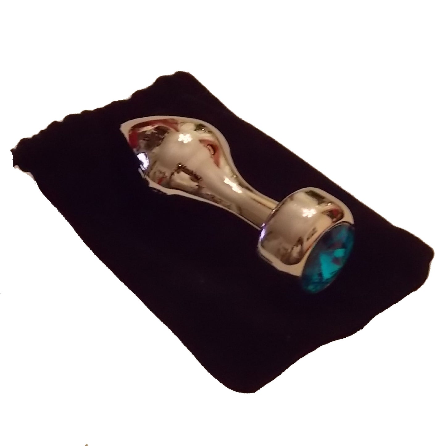 Analplug aus Silberfarbenen Edelstahl mit Schmuckstein