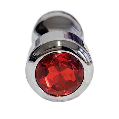 Analplug aus Goldfarbenen Edelstahl mit Schmuckstein