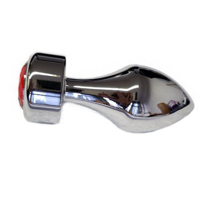 Analplug aus Goldfarbenen Edelstahl mit Schmuckstein