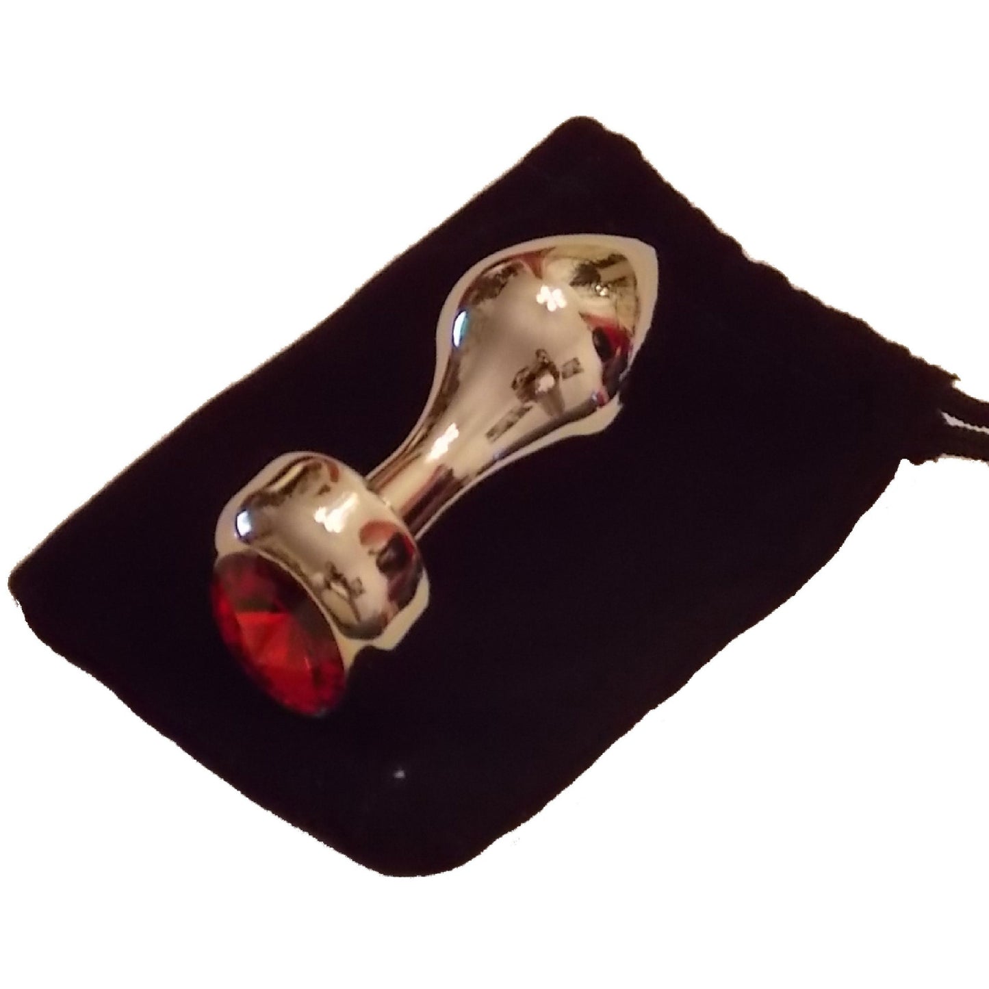 Analplug aus Goldfarbenen Edelstahl mit Schmuckstein