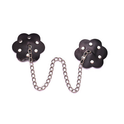 Nippel Cover Leder mit Kettchen