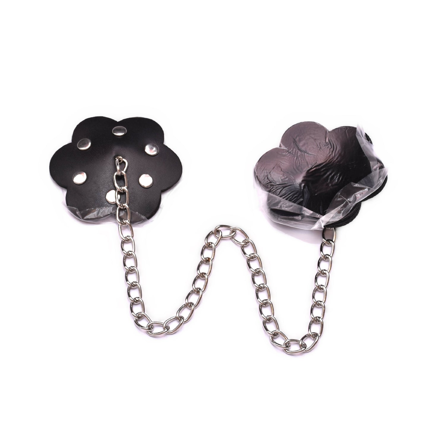 Nippel Cover Leder mit Kettchen