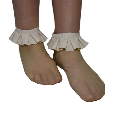Short socks Latex mit Rüschen Gr. 35-38