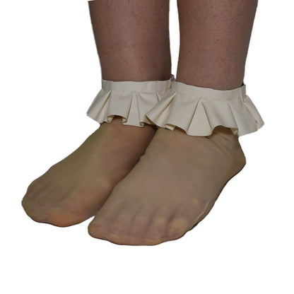 Short socks Latex mit Rüschen Gr. 35-38