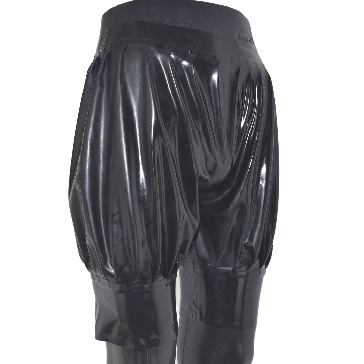 Latex Pluder-Hose mit extra breitem Bund an Hüfte und Beinen