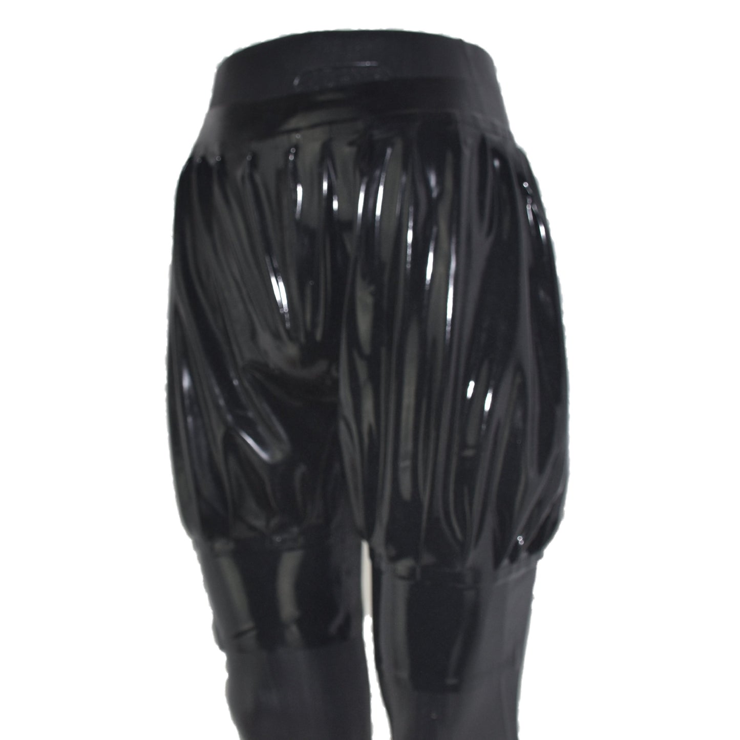 Latex Pluder-Hose mit extra breitem Bund an Hüfte und Beinen