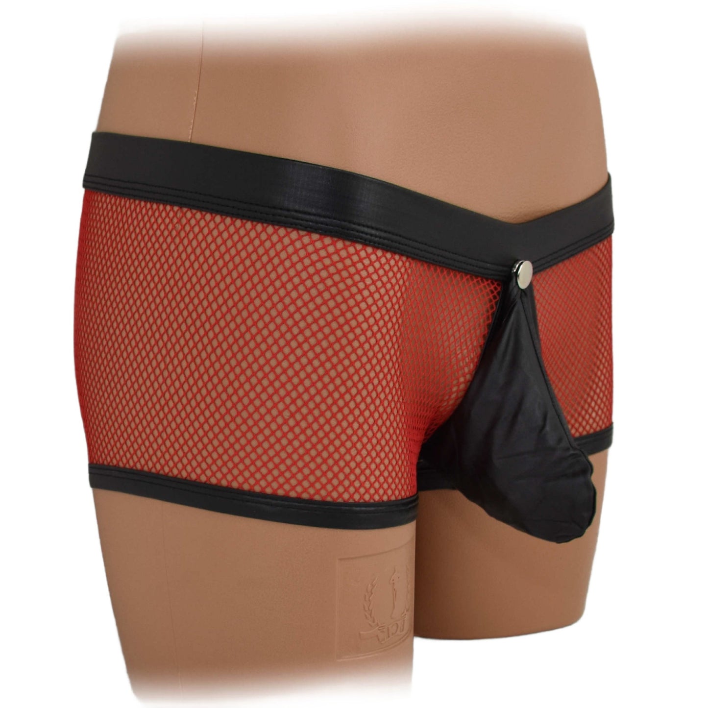Transparent mesh underwear made of PU leather
