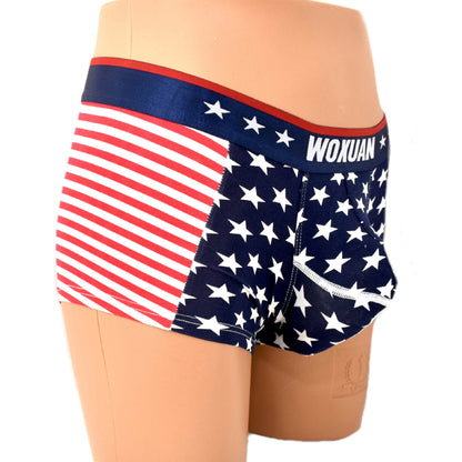 Cotton American Flag Printing Boxer Briefs