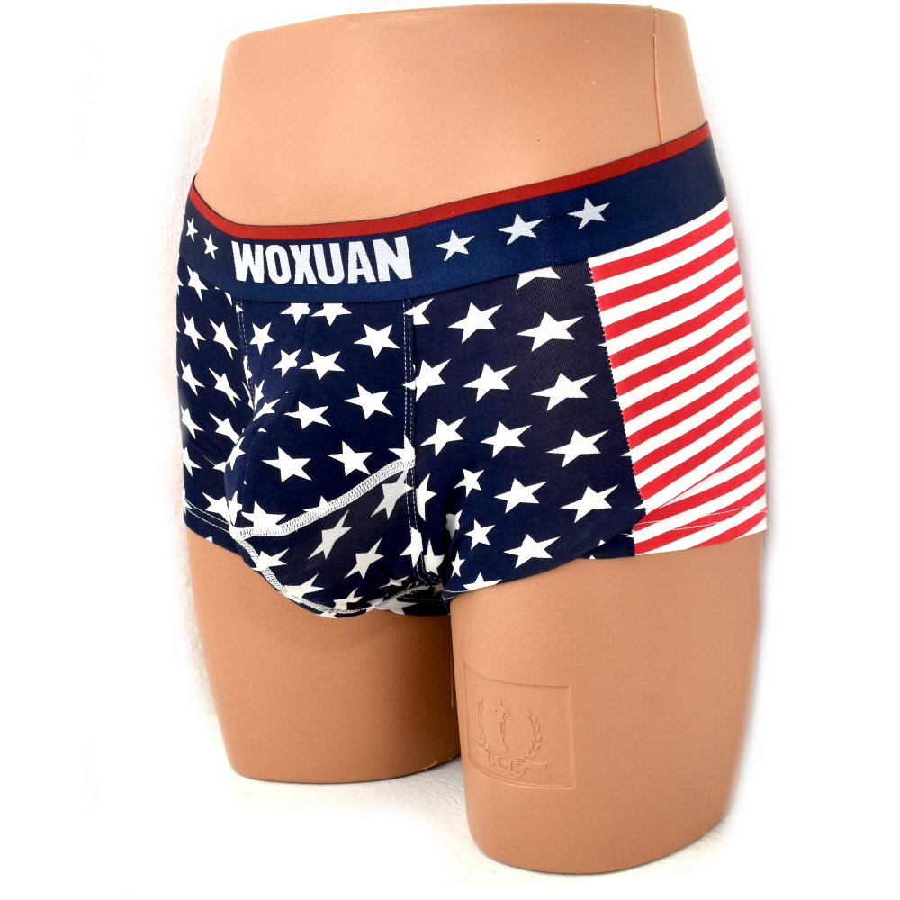 Cotton American Flag Printing Boxer Briefs