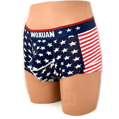 Cotton American Flag Printing Boxer Briefs