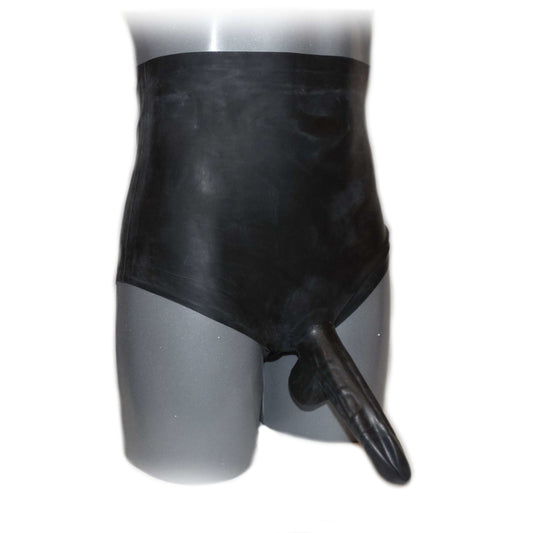 Latex Big Pants mit Kondom und extra hohem Bund 0,4 mm