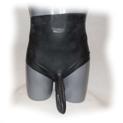Latex Big Pants mit Kondom und extra hohem Bund 0,4 mm