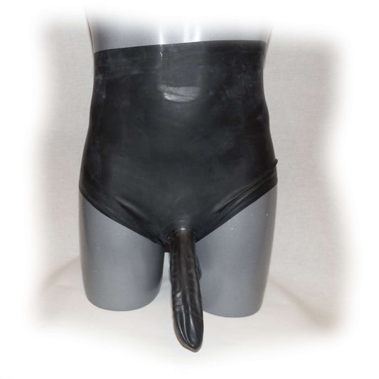Latex Big Pants mit Kondom und extra hohem Bund 0,4 mm