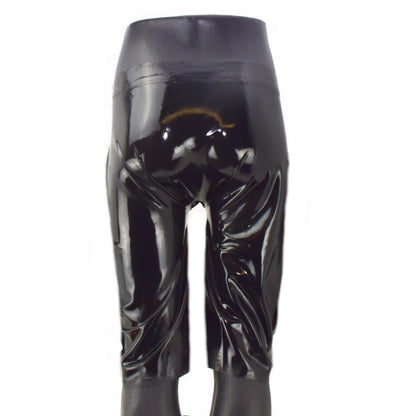 Latex Long Shorts mit Doppel-Reißverschluss/Innenbeutel