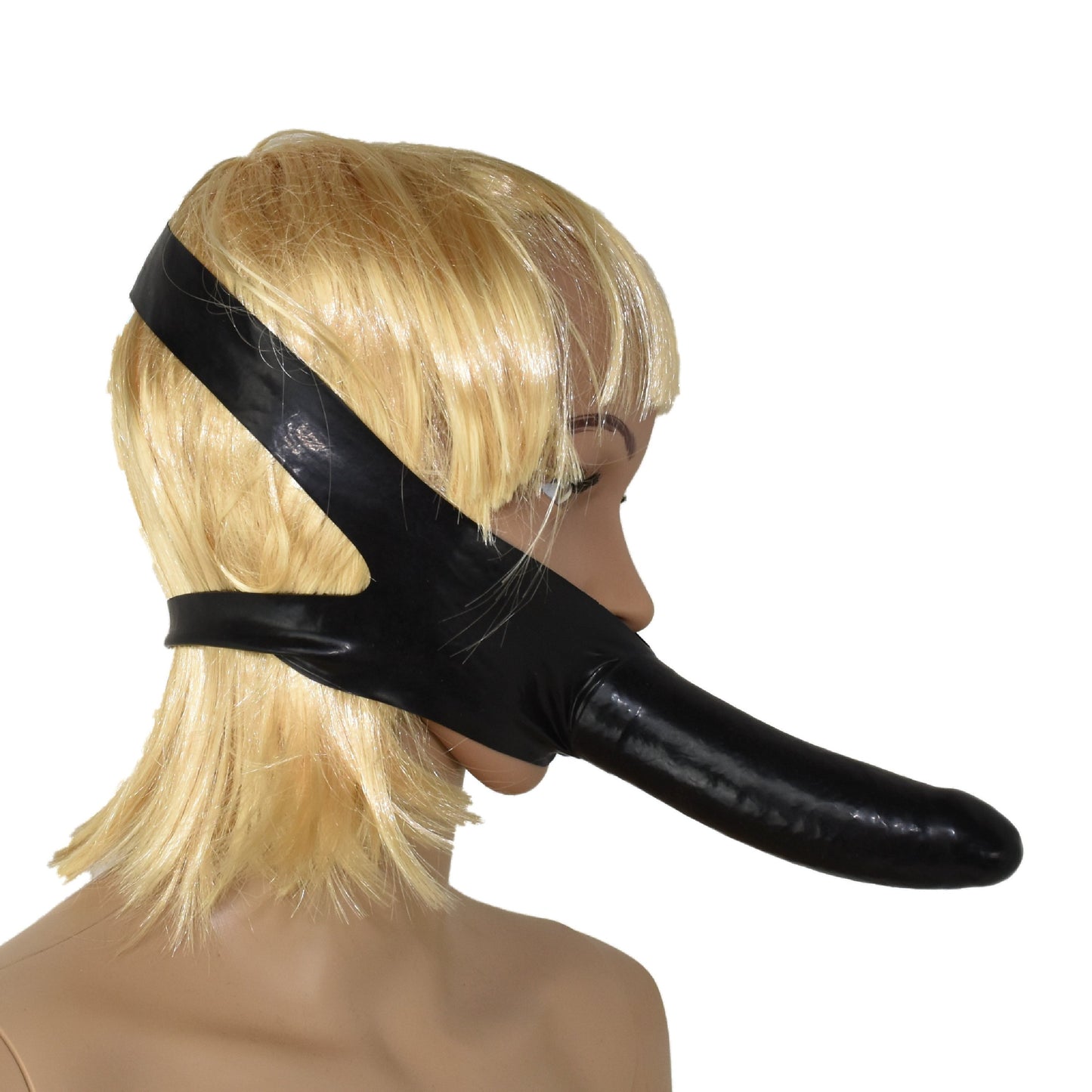 Latex Dildo mit Kopf- oder Oberschenkel Gurt 15 cm