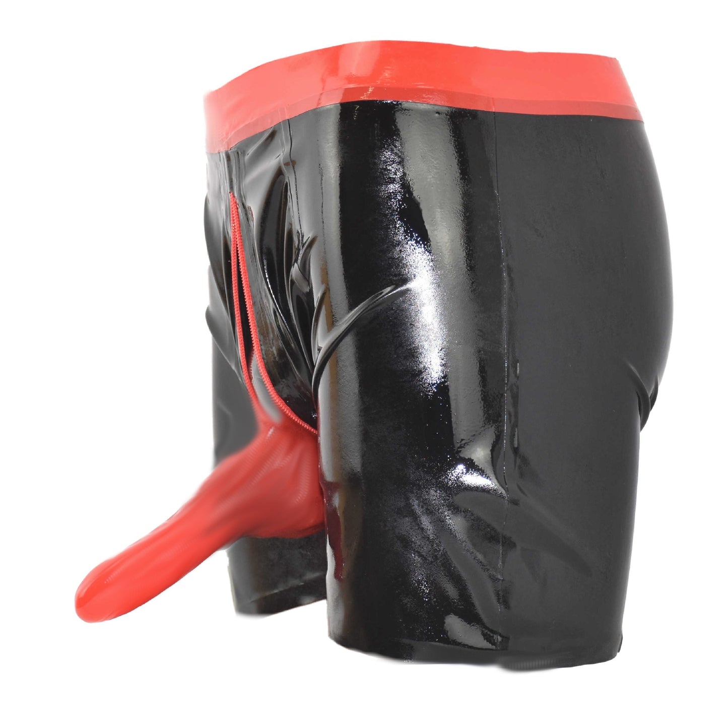 Latex Shorts mit Reißverschluss und Hülle,  Hand made