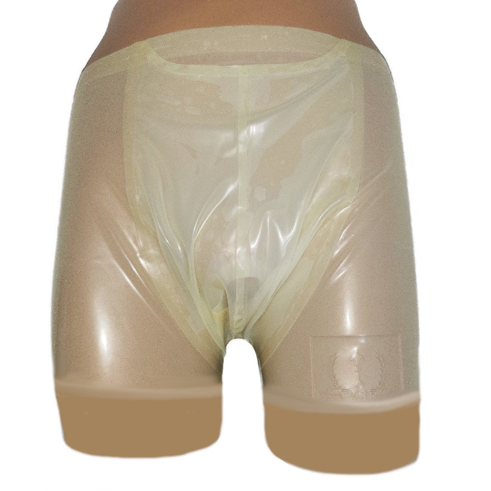 Latex Shorts Transparent mit Eingriff und Innenbeutel