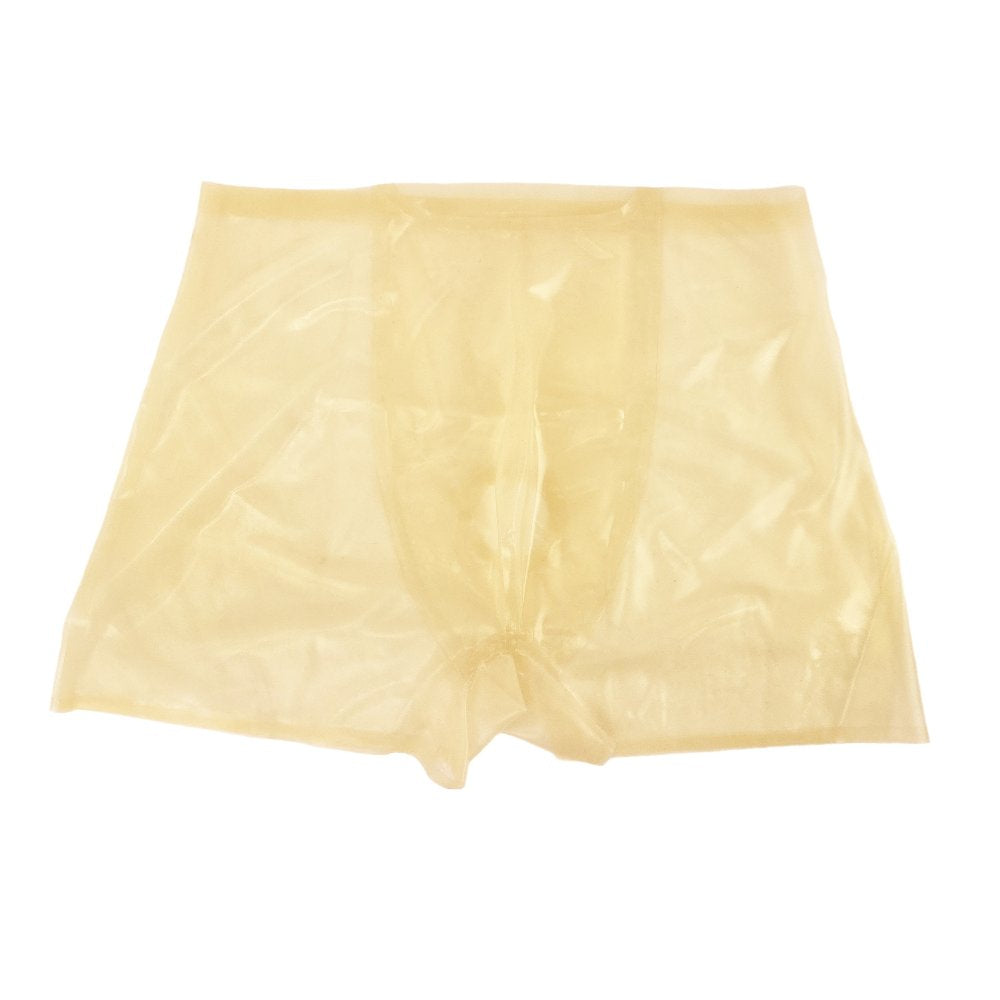 Latex Shorts Transparent mit Eingriff und Innenbeutel