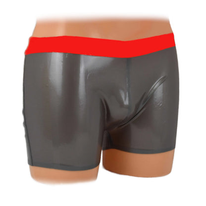 Latex Shorts - mit rotem Bund