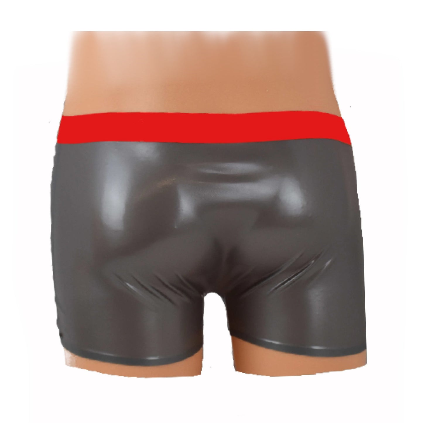 Latex Shorts - mit rotem Bund