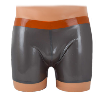 Latex Shorts - mit goldfarbenem Bund