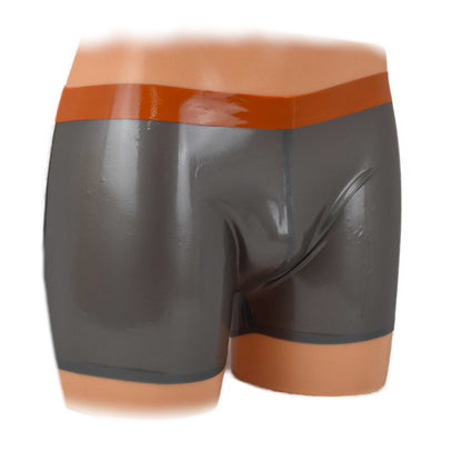 Latex Shorts - mit goldfarbenem Bund