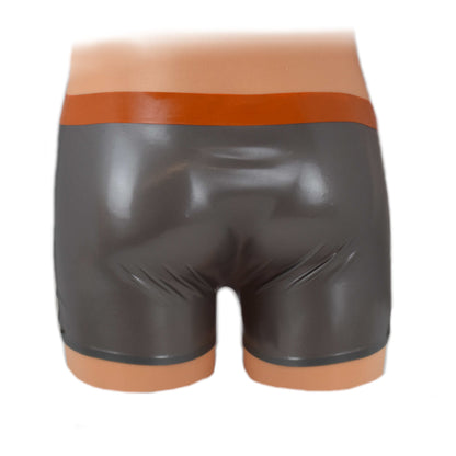 Latex Shorts - mit goldfarbenem Bund