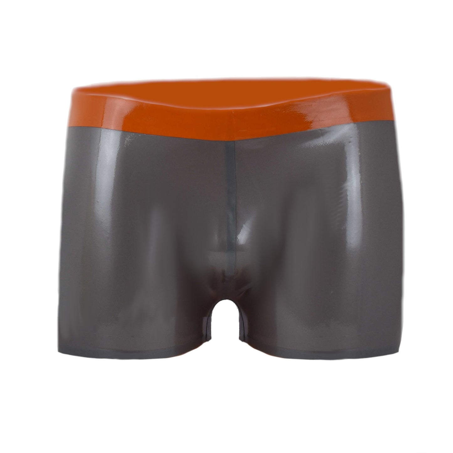 Latex Shorts - mit goldfarbenem Bund