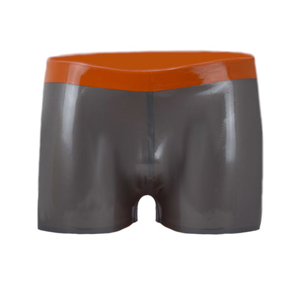 Latex Shorts - mit goldfarbenem Bund