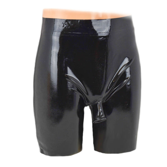 Latex Shorts mit Öffnung vorne