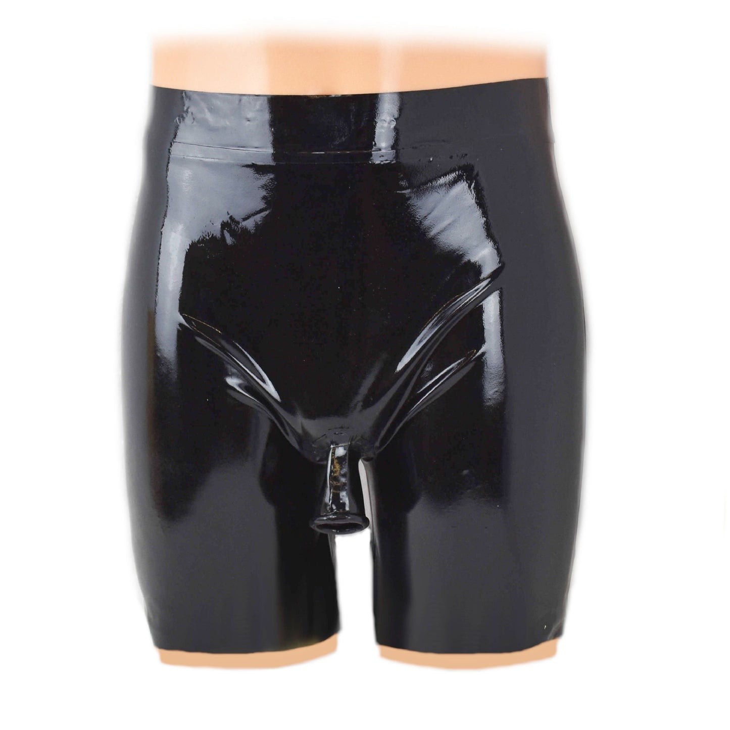 Latex Shorts mit Öffnung vorne