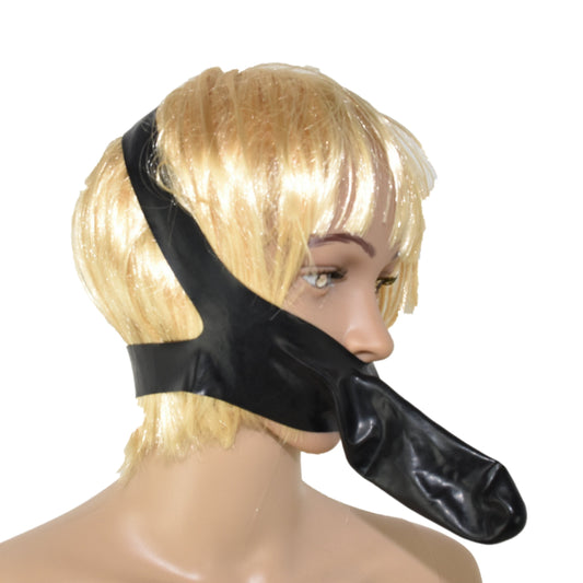 Latex Mund Condom mit Kopf Gurt Handgemacht
