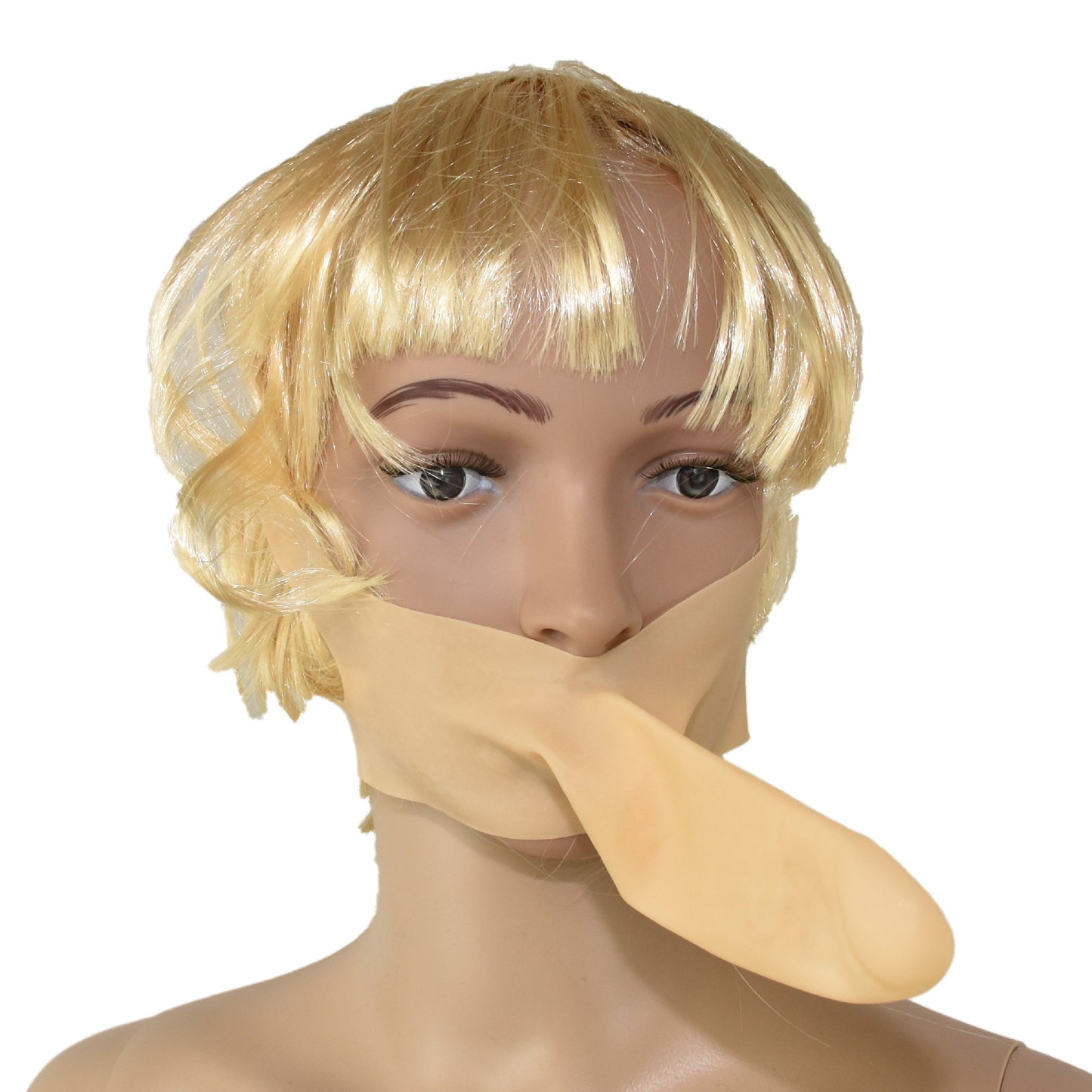 Latex Mund Condom mit Kopf Gurt Handgemacht
