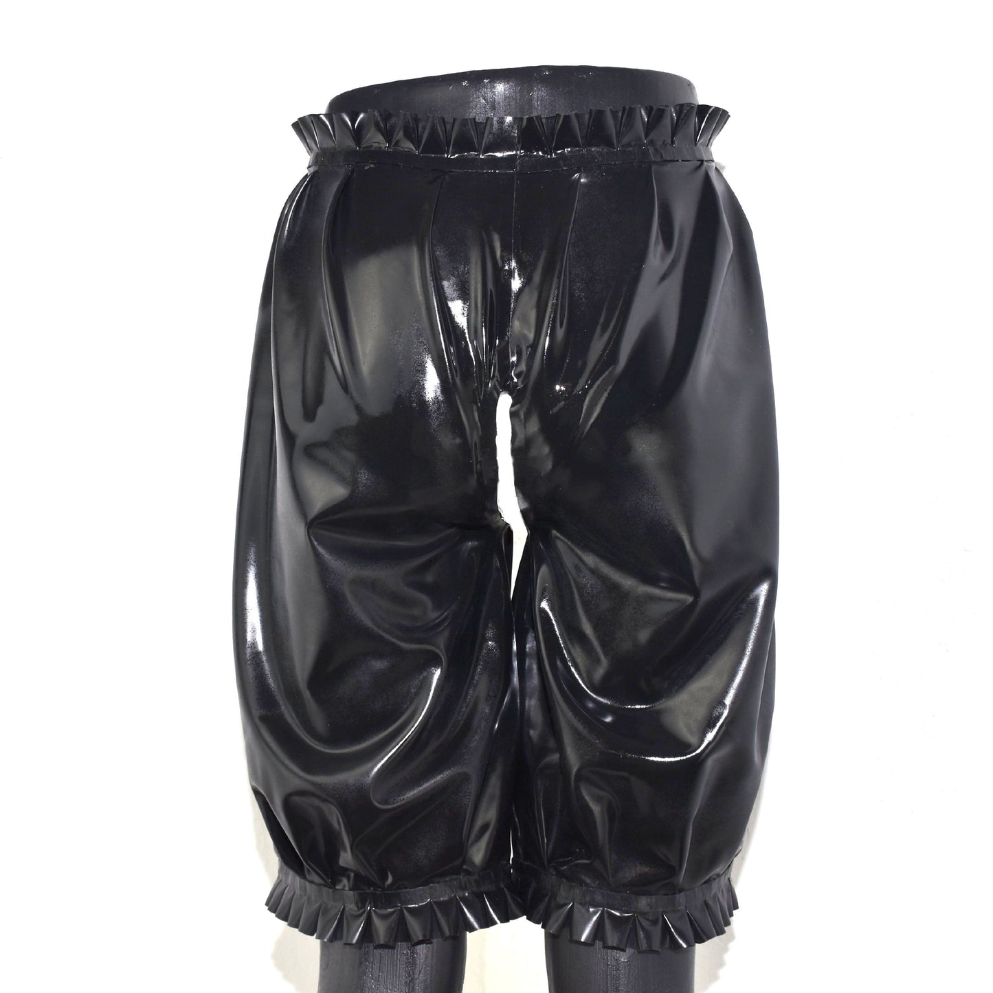 Latex Rüschen Shorts Schritt offen