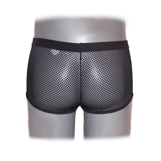 Boxer Netz Transparent Schwarz
