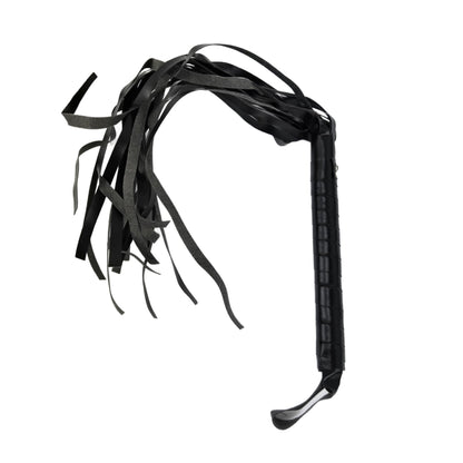 Spanking Peitsche Schwarz Kunstleder 50 cm Gesamtlänge