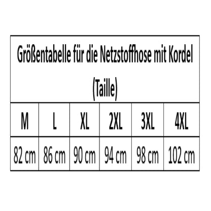 Lange Netzstoffhose mit Kordel leicht transparent
